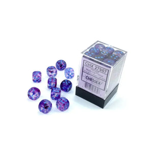 Chessex: Nebula Nocturnal/blue Luminary 12mm d6