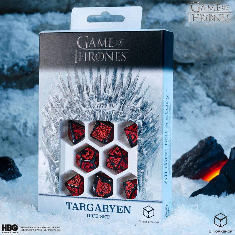 Q Workshop - Game of Thrones: Targaryen 7pc RPG Dice Set