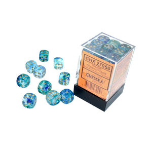 Chessex: Nebula Oceanic/gold Luminary 12mm d6
