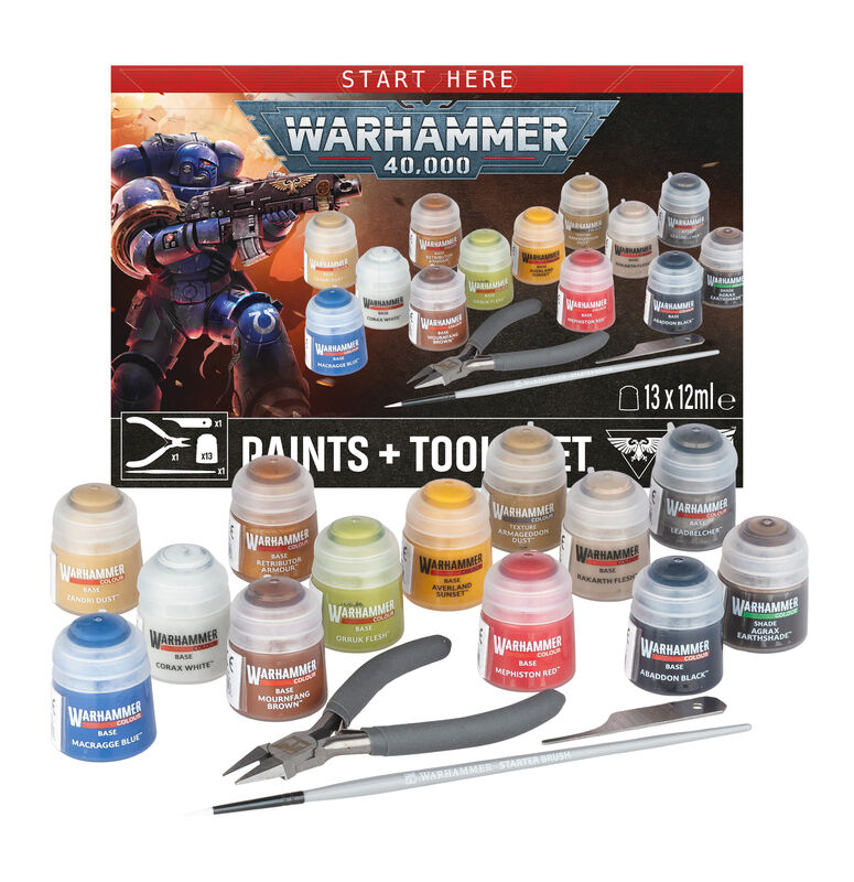 GW - W40K - Paints + Tools Set